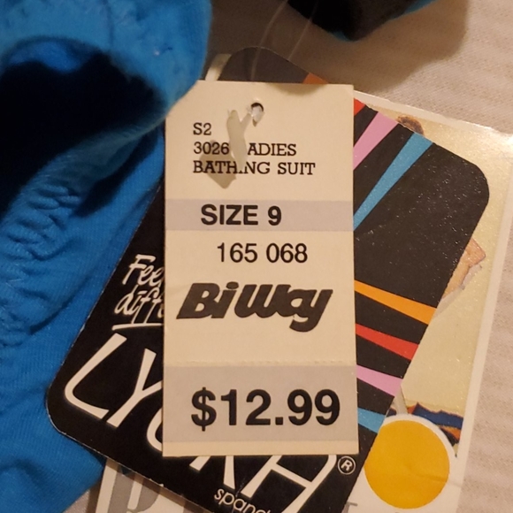 Blue One piece Bathing Suit - Picture 3 of 3